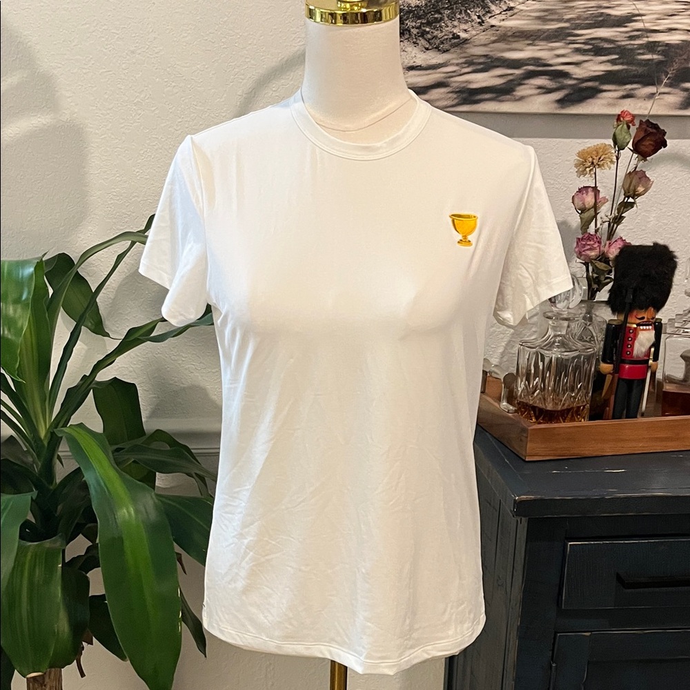 Peter Millar White Tee SPF/ moisture wicking shirt